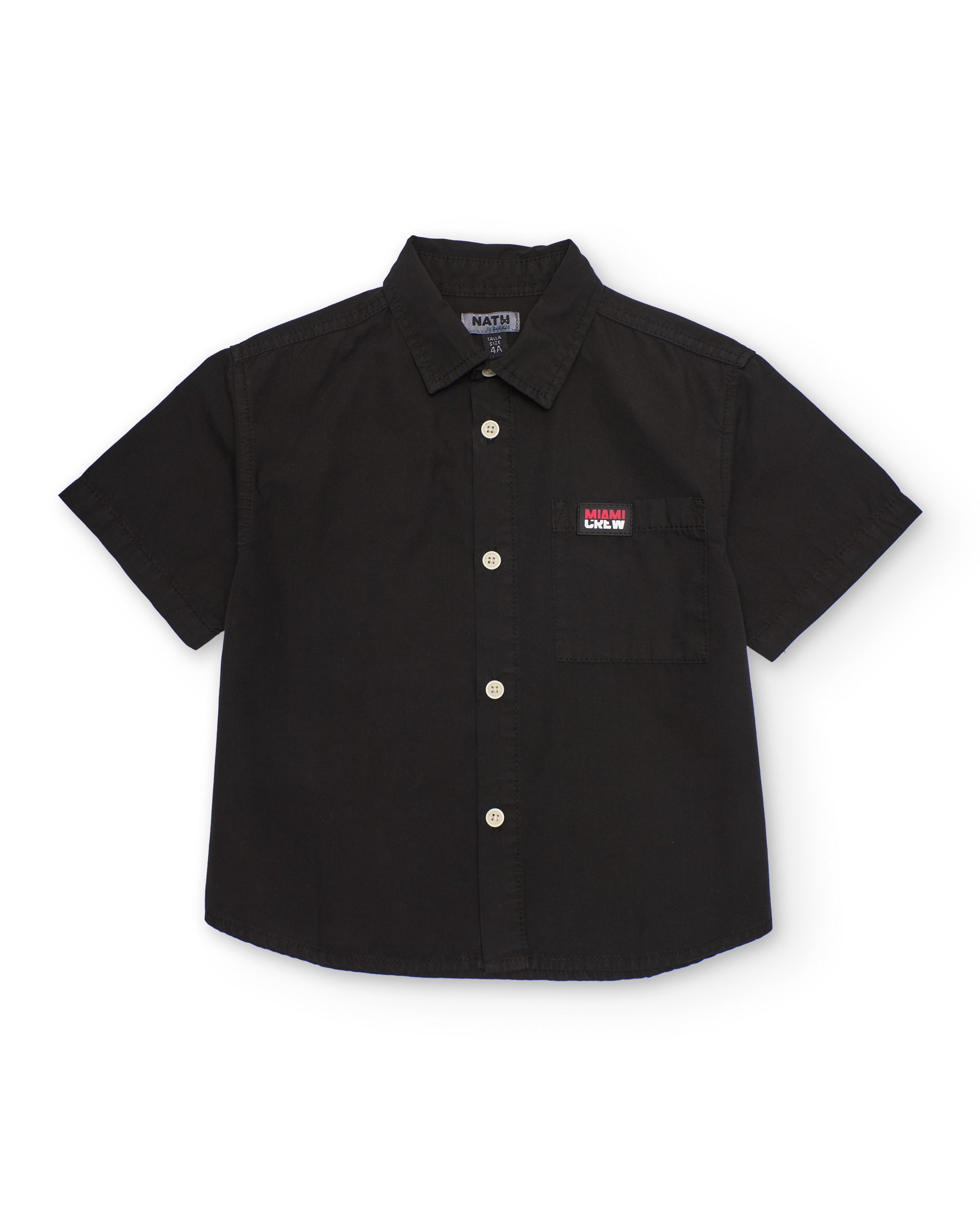 TucTuc Camicette Camicia Bambino Nera Manica Corta Cotone