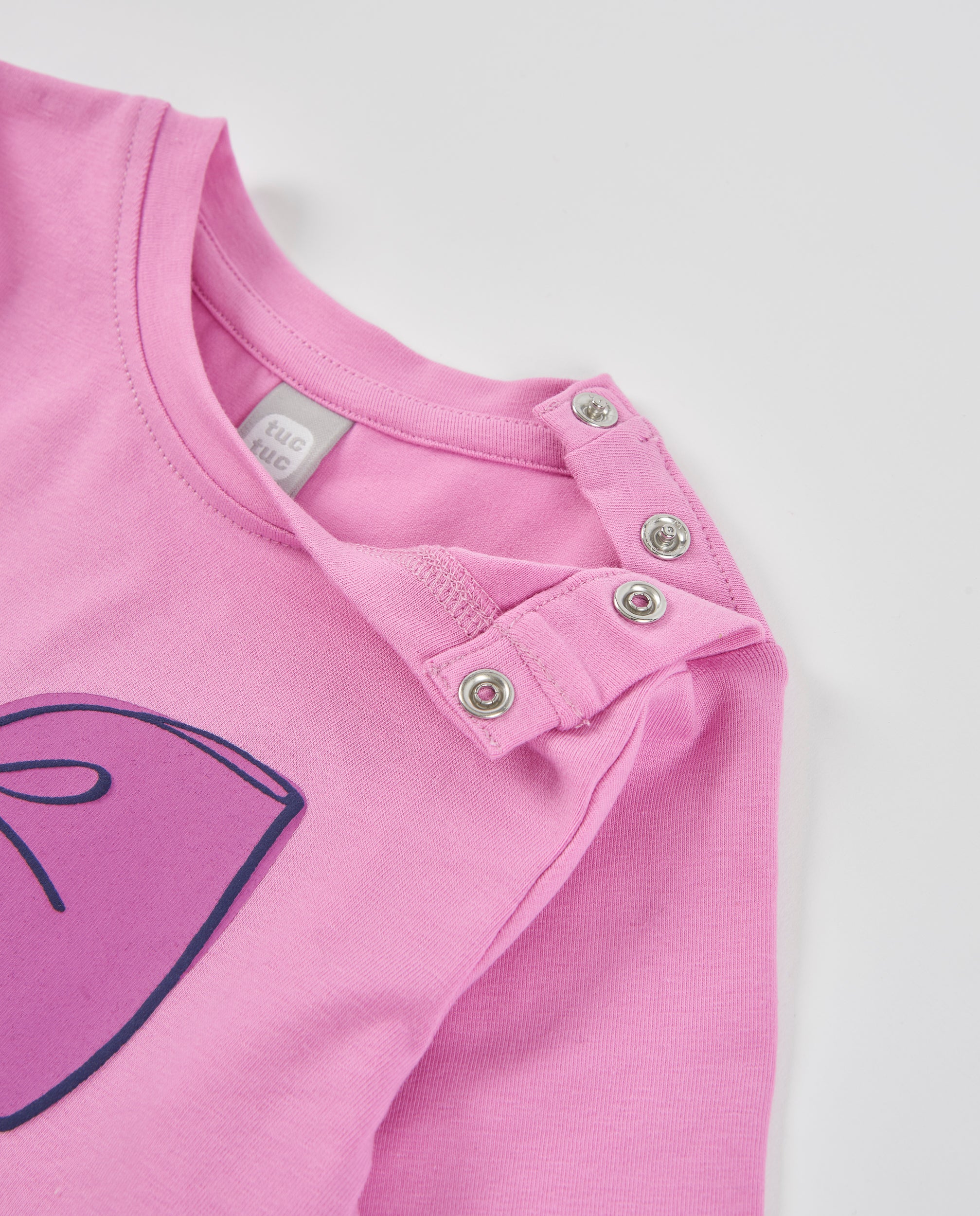 TucTuc Maglietta maglia fiocco bambina rosa cotone