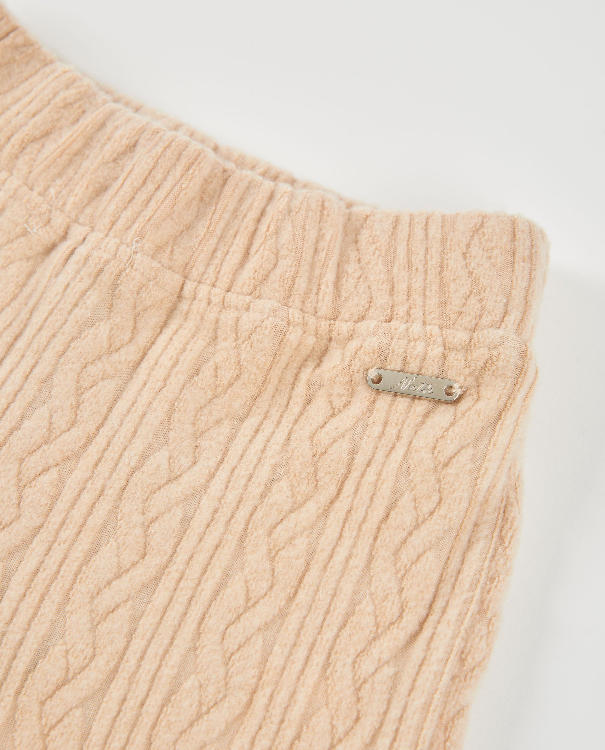 TucTuc Pantaloni Tricot Bambina Beige Gamba Larga 4-16 Anni