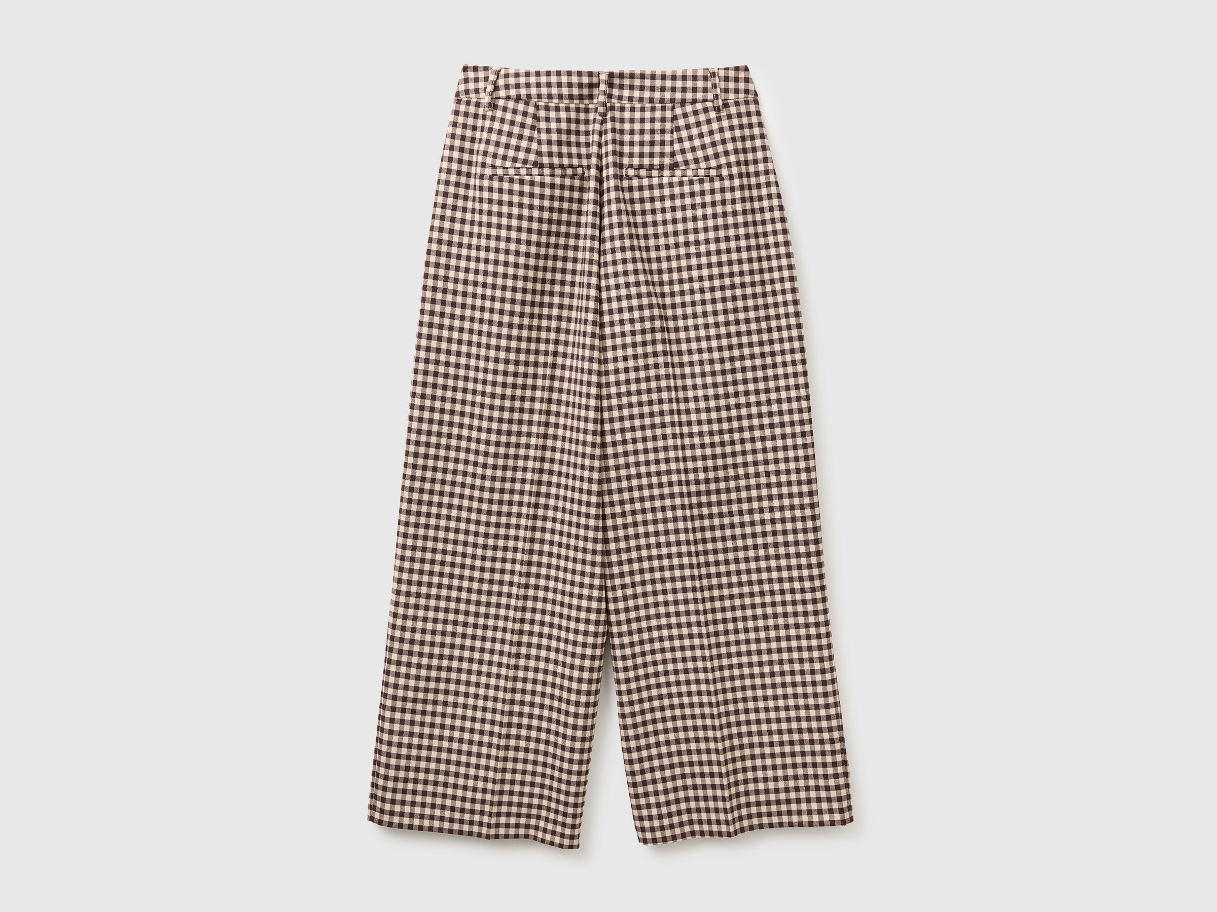 United Colors of Benetton Pantaloni gingham quadri viscosa