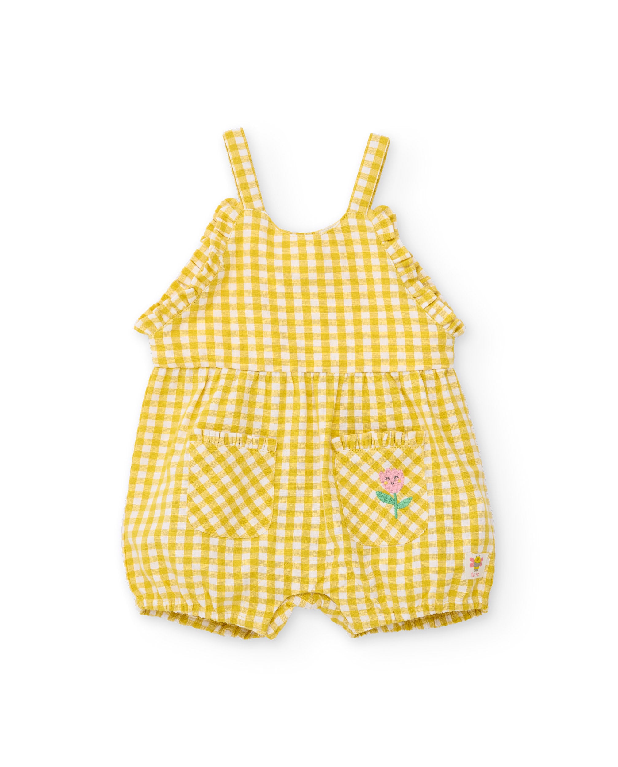TucTuc Completi Completo neonata giallo vichy 2 pezzi