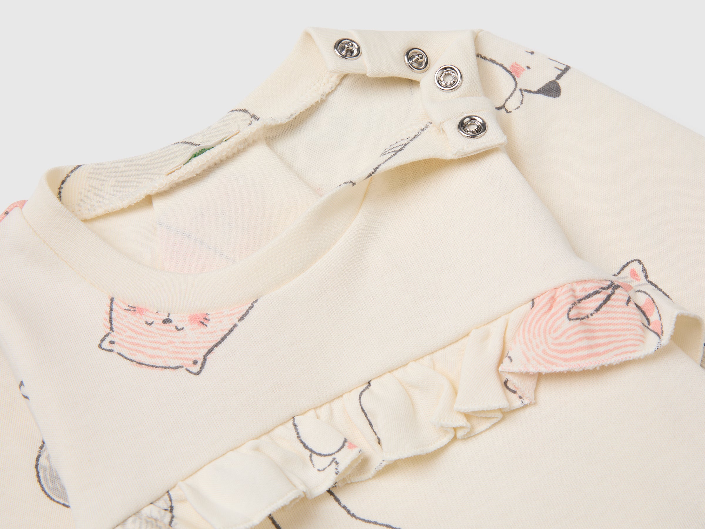 United Colors of Benetton t-shirt bimba gattini cotone