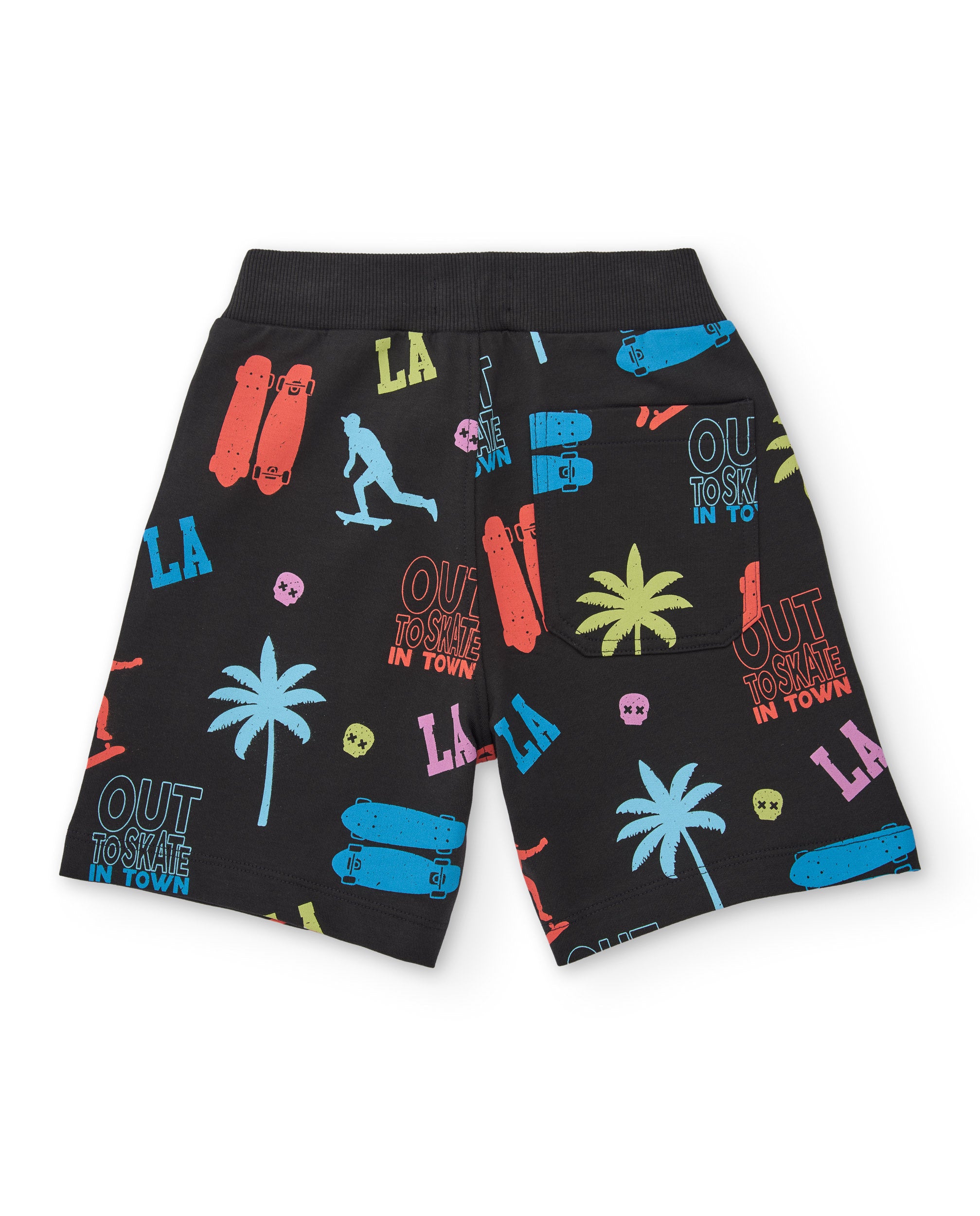 TucTuc Bermuda nero bermuda bambino 8 anni stampa skater