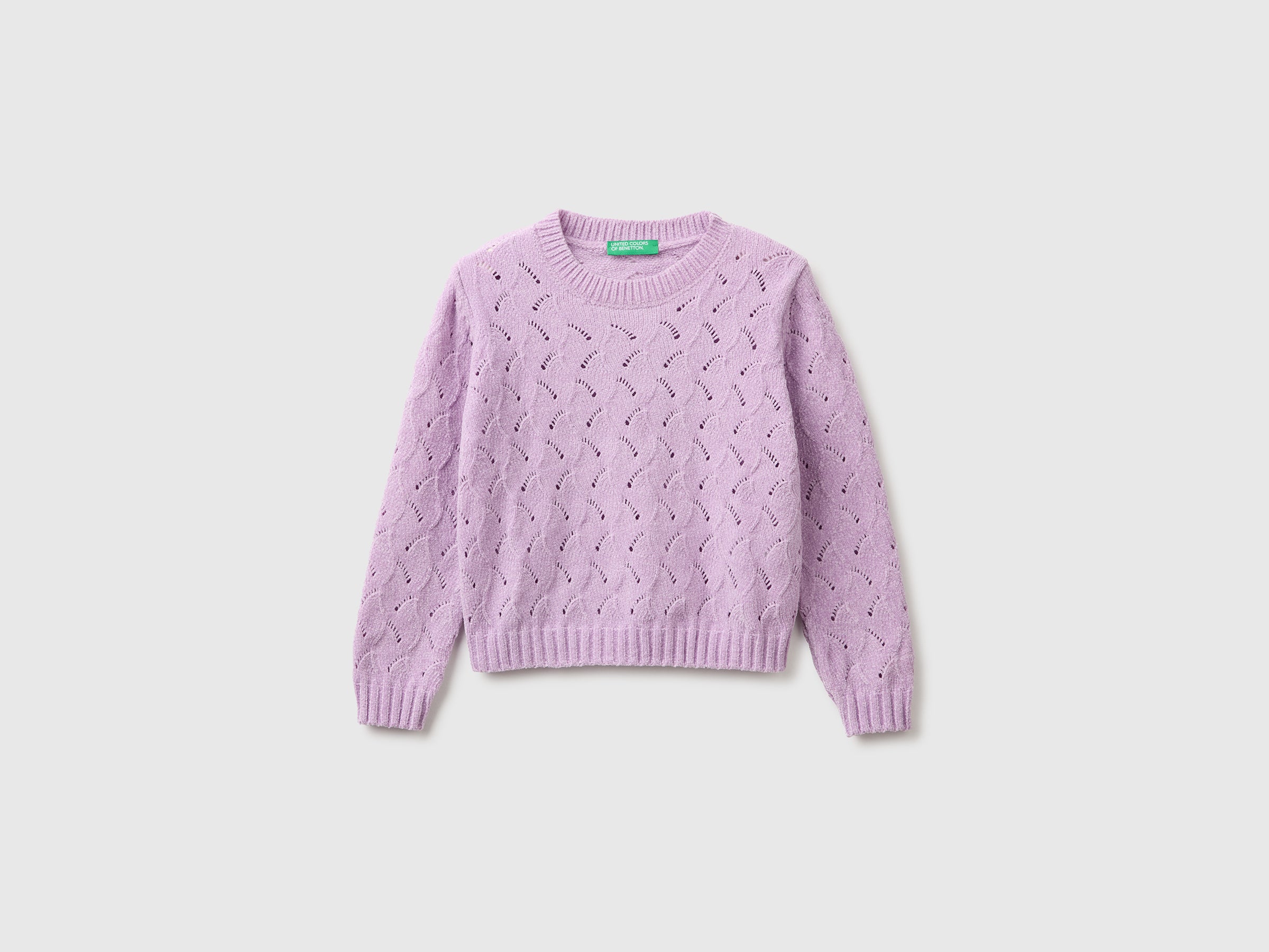 United Colors of Benetton Maglione ciniglia bimba girocollo 104