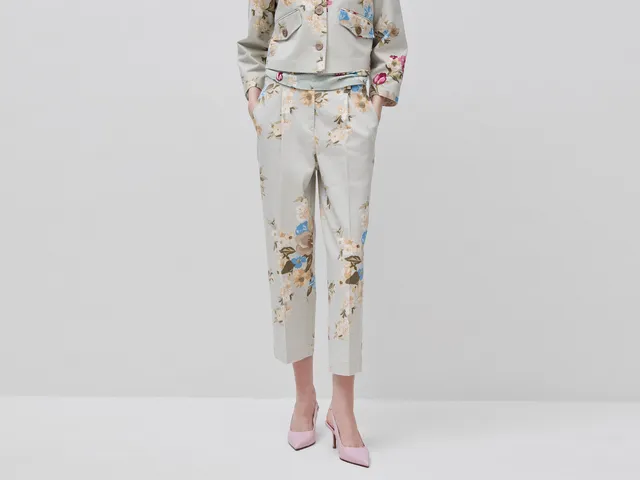 United Colors of Benetton pantaloni floreali cotone taglia 36