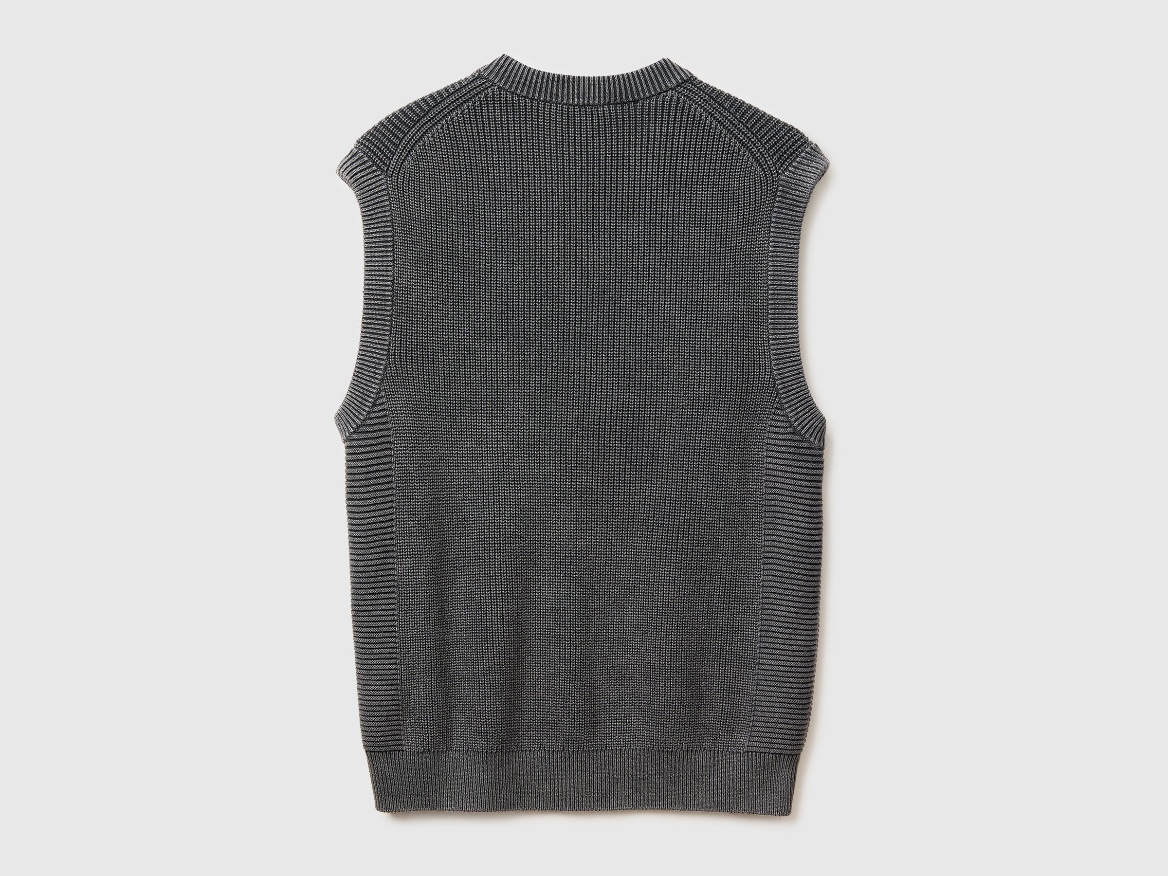 Benetton gilet scollo V M stonewashed cotone regular fit