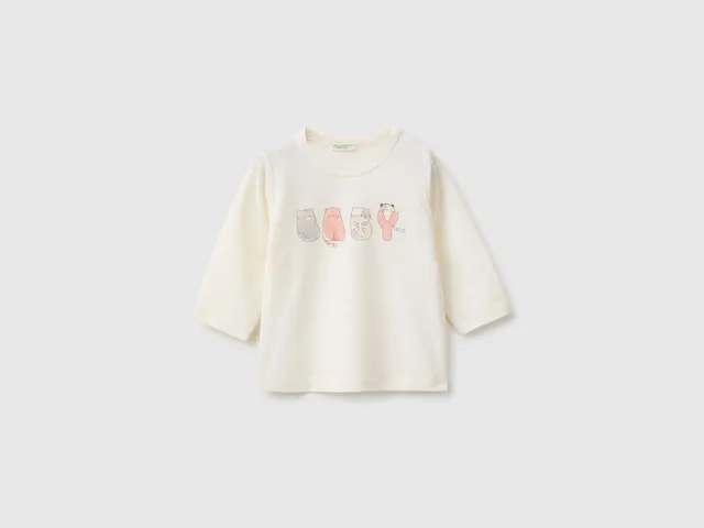 United Colors of Benetton Maglietta Neonato Cotone Organico Taglia 68