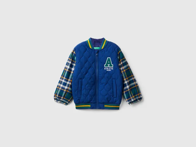 United Colors of Benetton bomber bambino trapuntato tartan