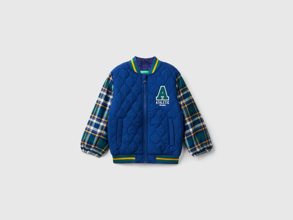 United Colors of Benetton bomber bambino trapuntato tartan