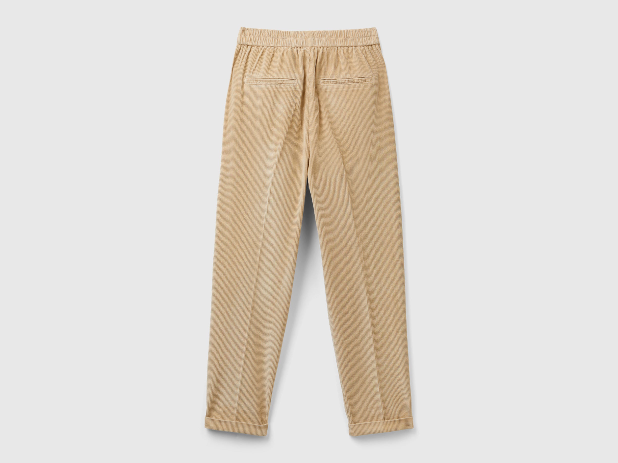 United Colors of Benetton Pantaloni chino velluto vita elasticizzata