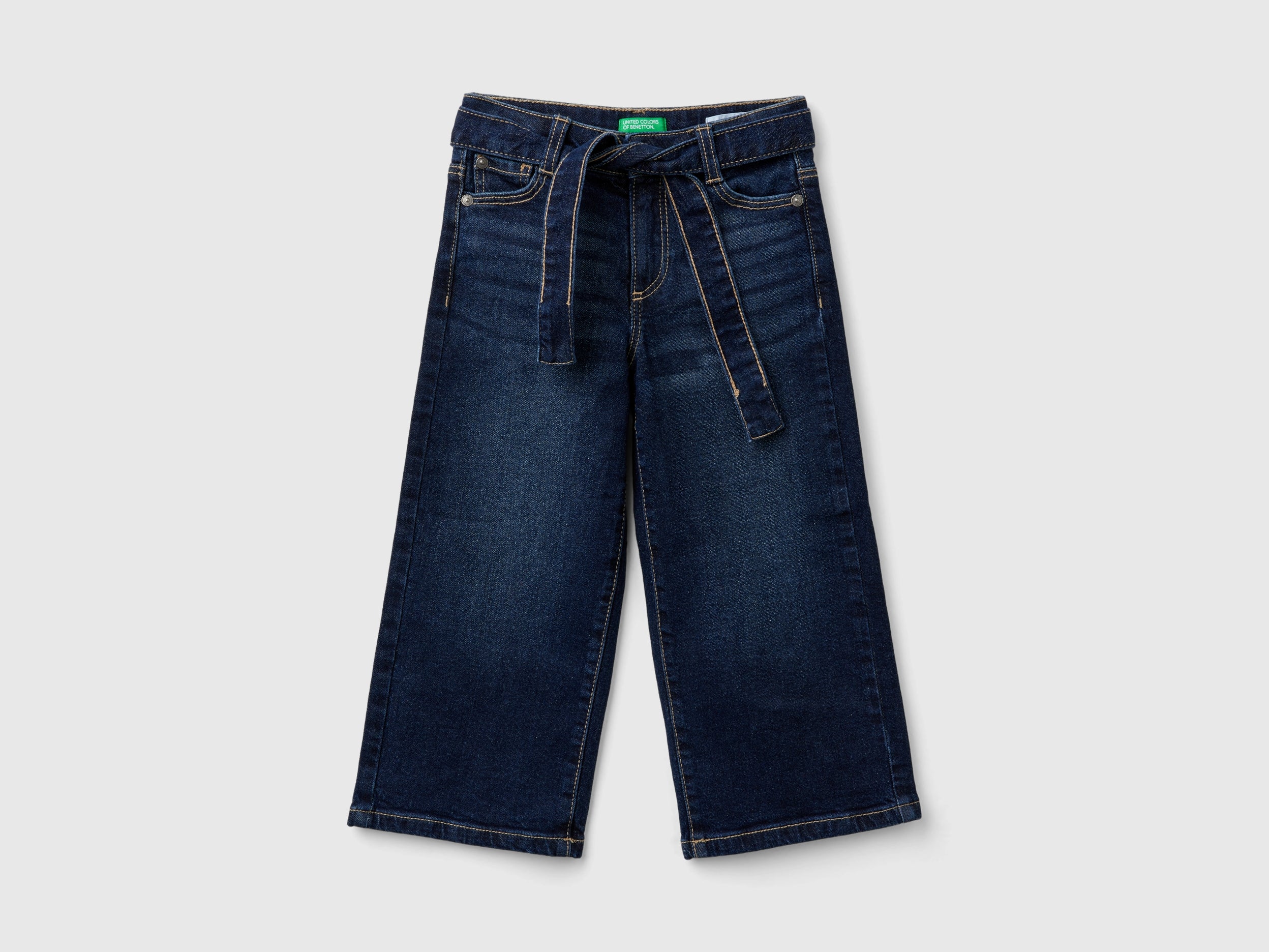 Benetton Jeans Wide Fit Jeans Denim Bambino Cotone Riciclato