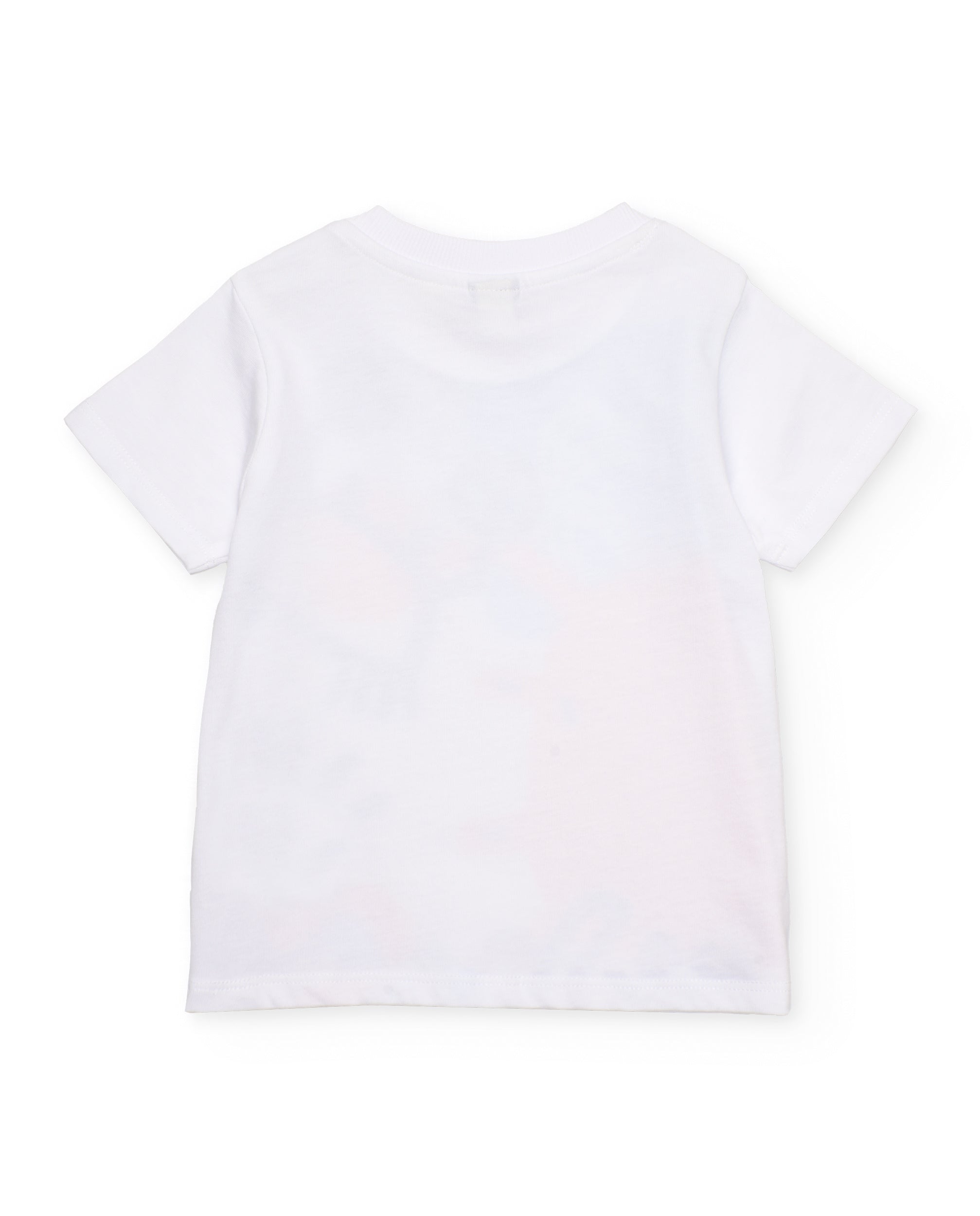 TucTuc Magliette T-Shirt Bambino Bianca Stampa Bottoni