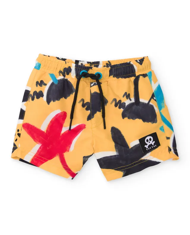 TucTuc Costumi Bermuda bagno giallo bambino palme