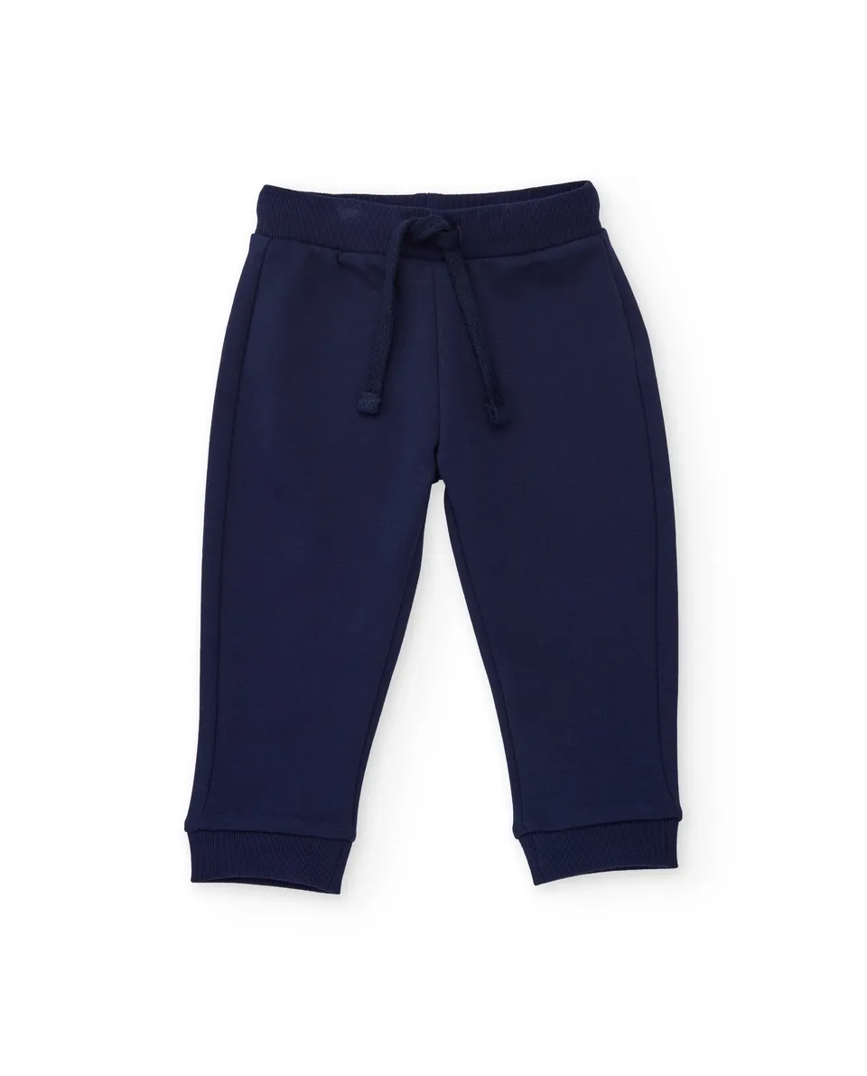 TucTuc Pantaloni felpa bambino blu navy coulisse