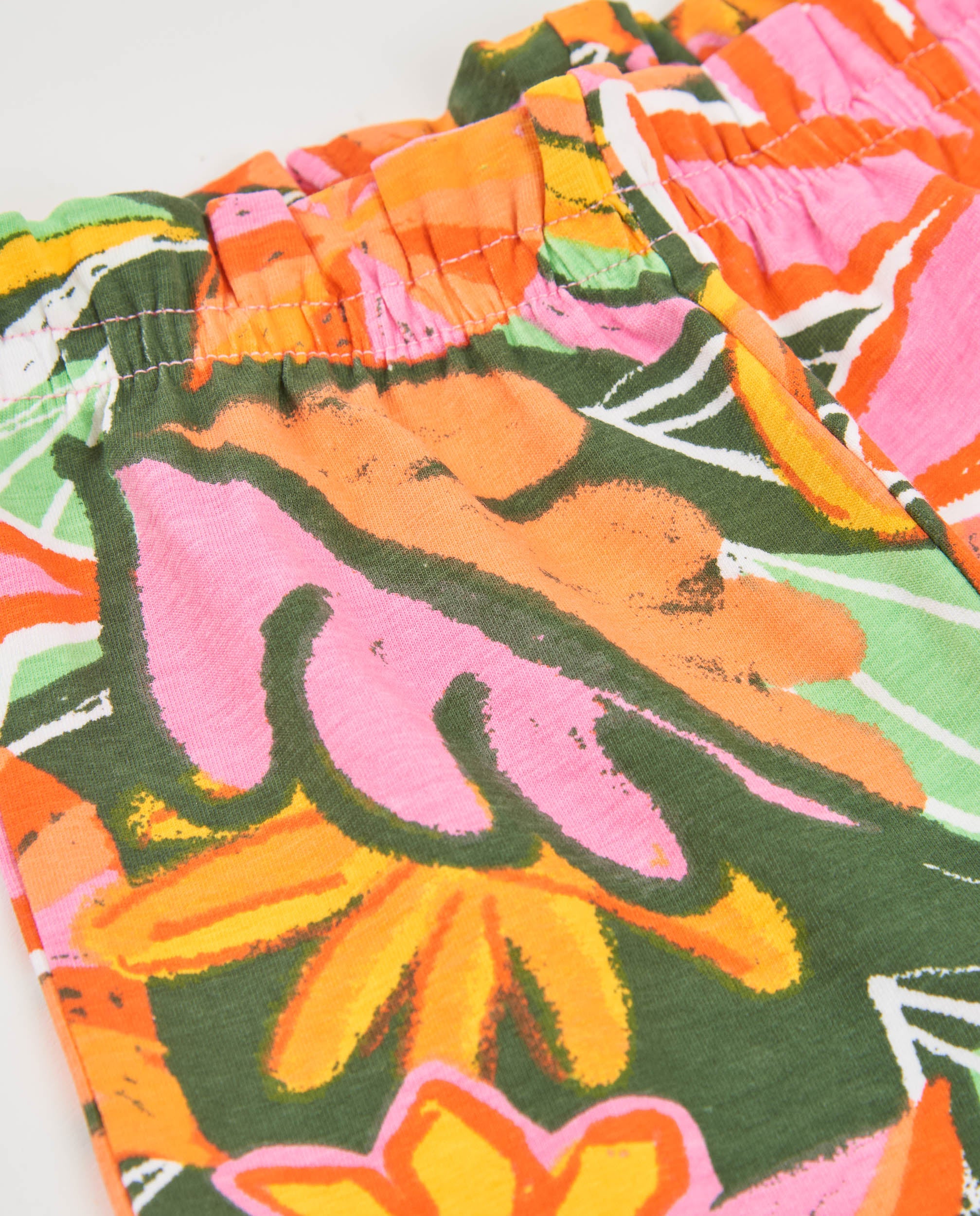 TucTuc Bermuda shorts bambina arancione floreale leggero