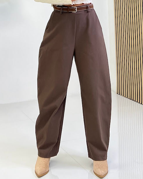 Sottosopra GM26 pantalone balloon nero vita alta