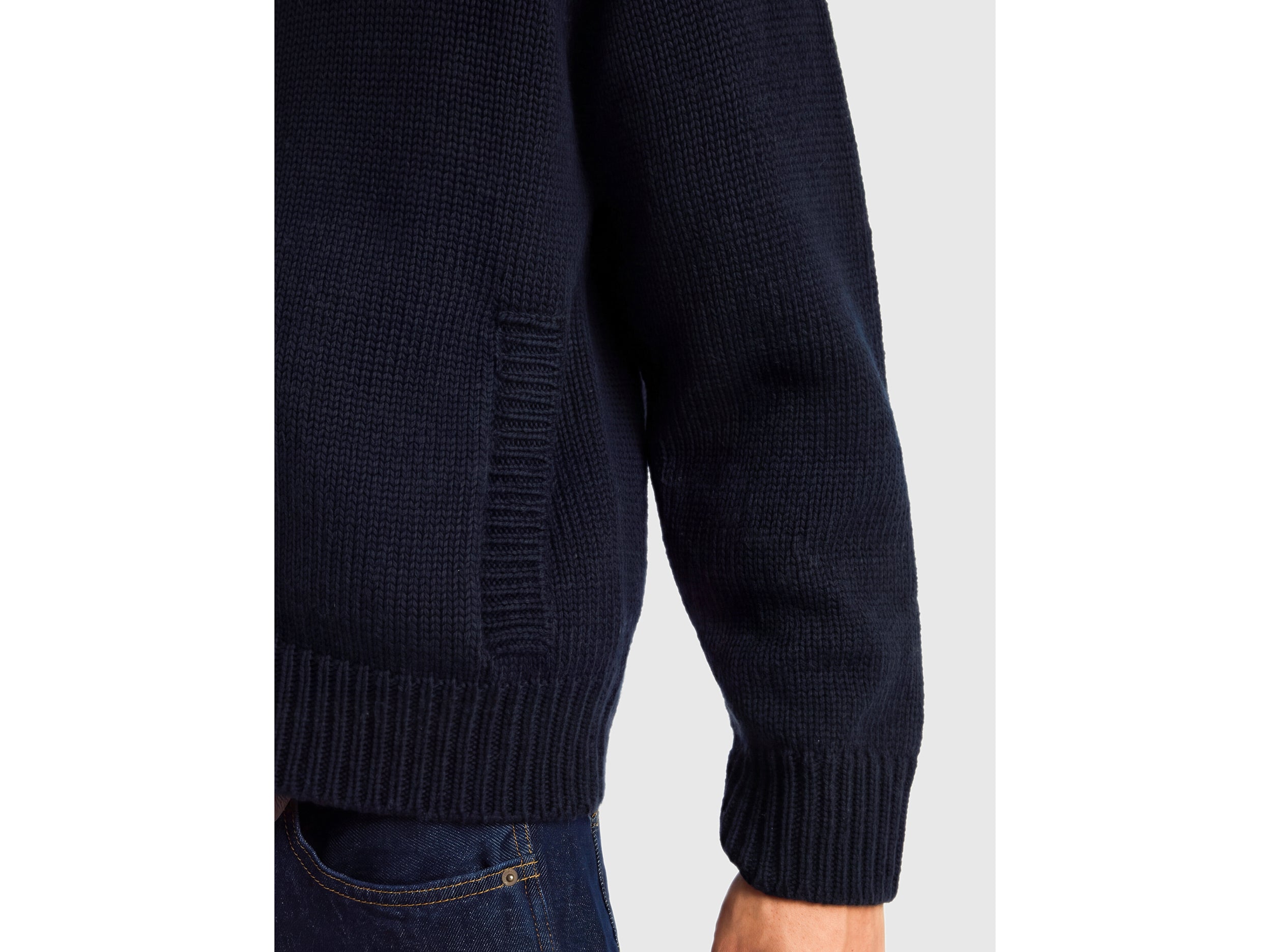Benetton Sweaters Cardigan lana zip bomber taglia L