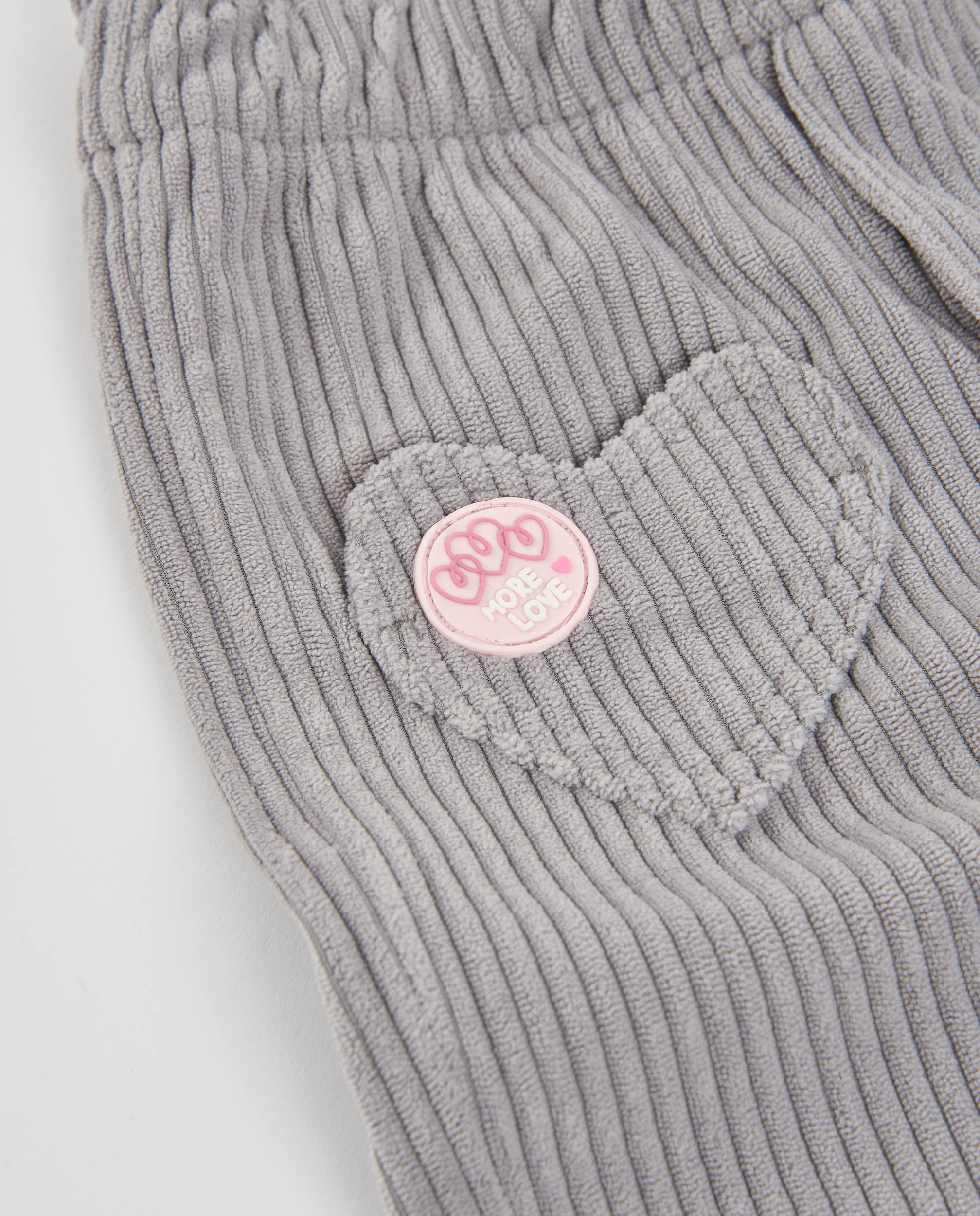 TucTuc Pantaloni pantalone bambina velluto grigio cuori