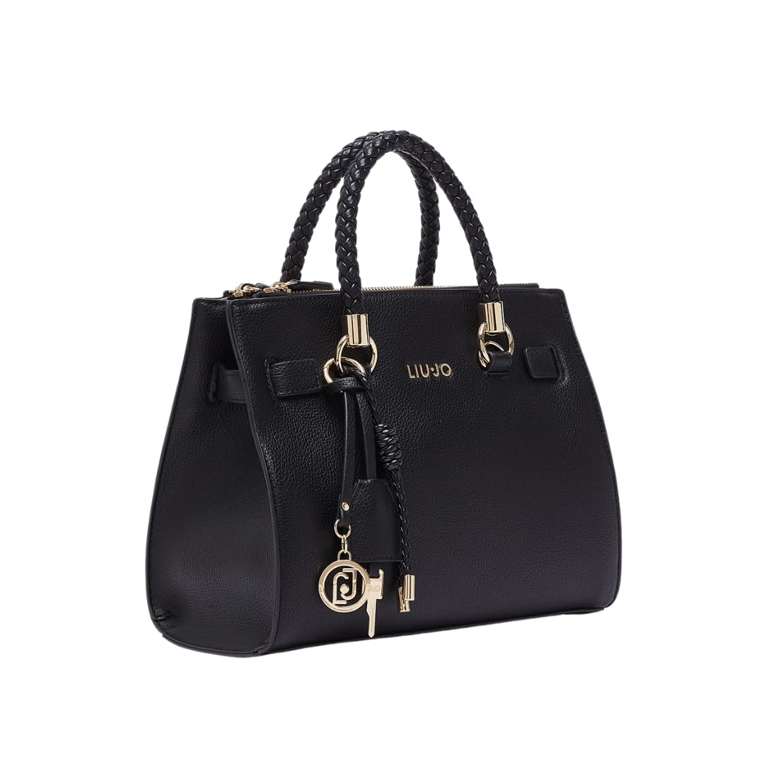 Liu Jo Borsa Satchel Piccola Nera S 27x12x21 cm con Charm