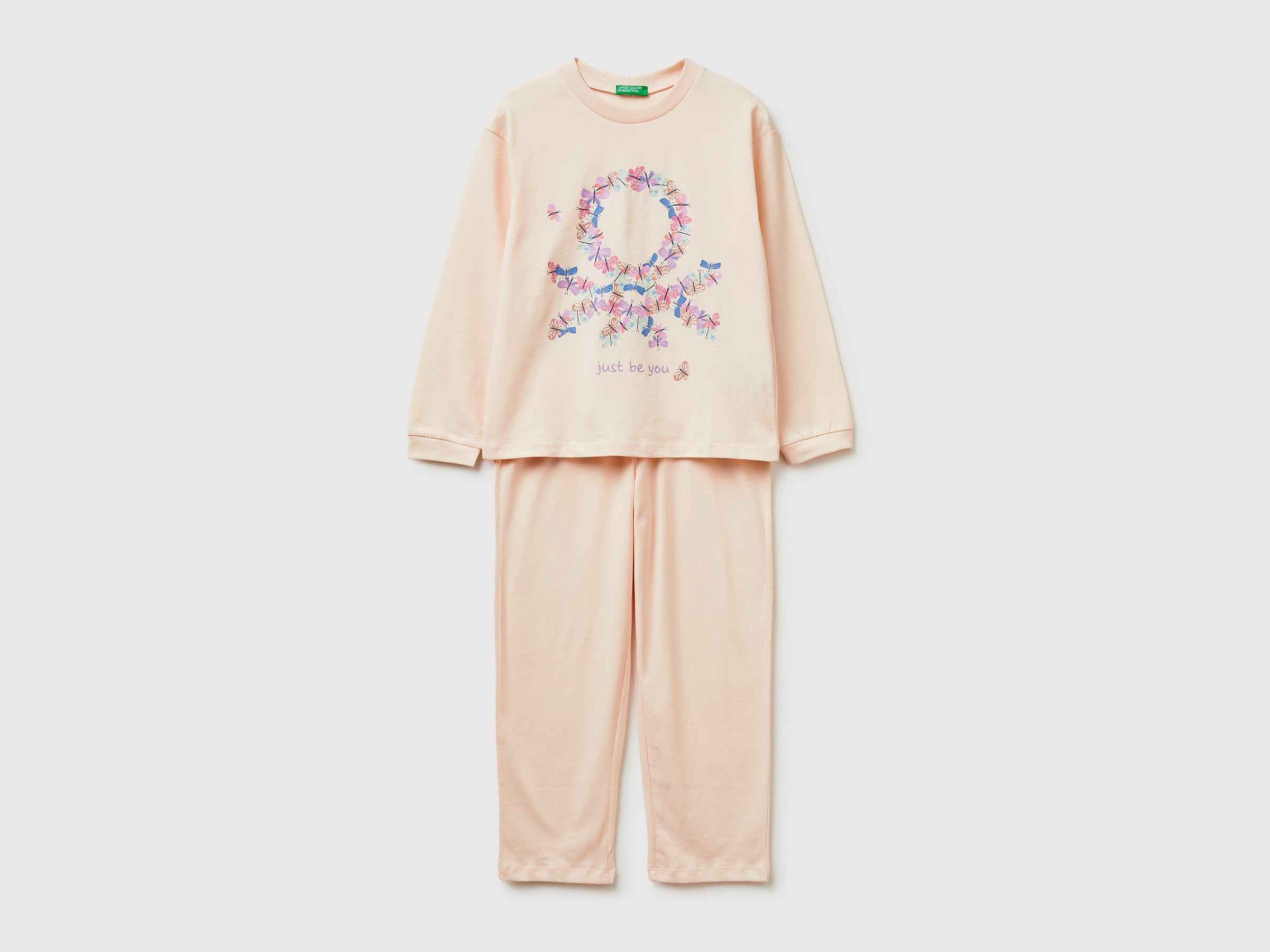 United Colors of Benetton pigiama lungo cotone S stampa logo