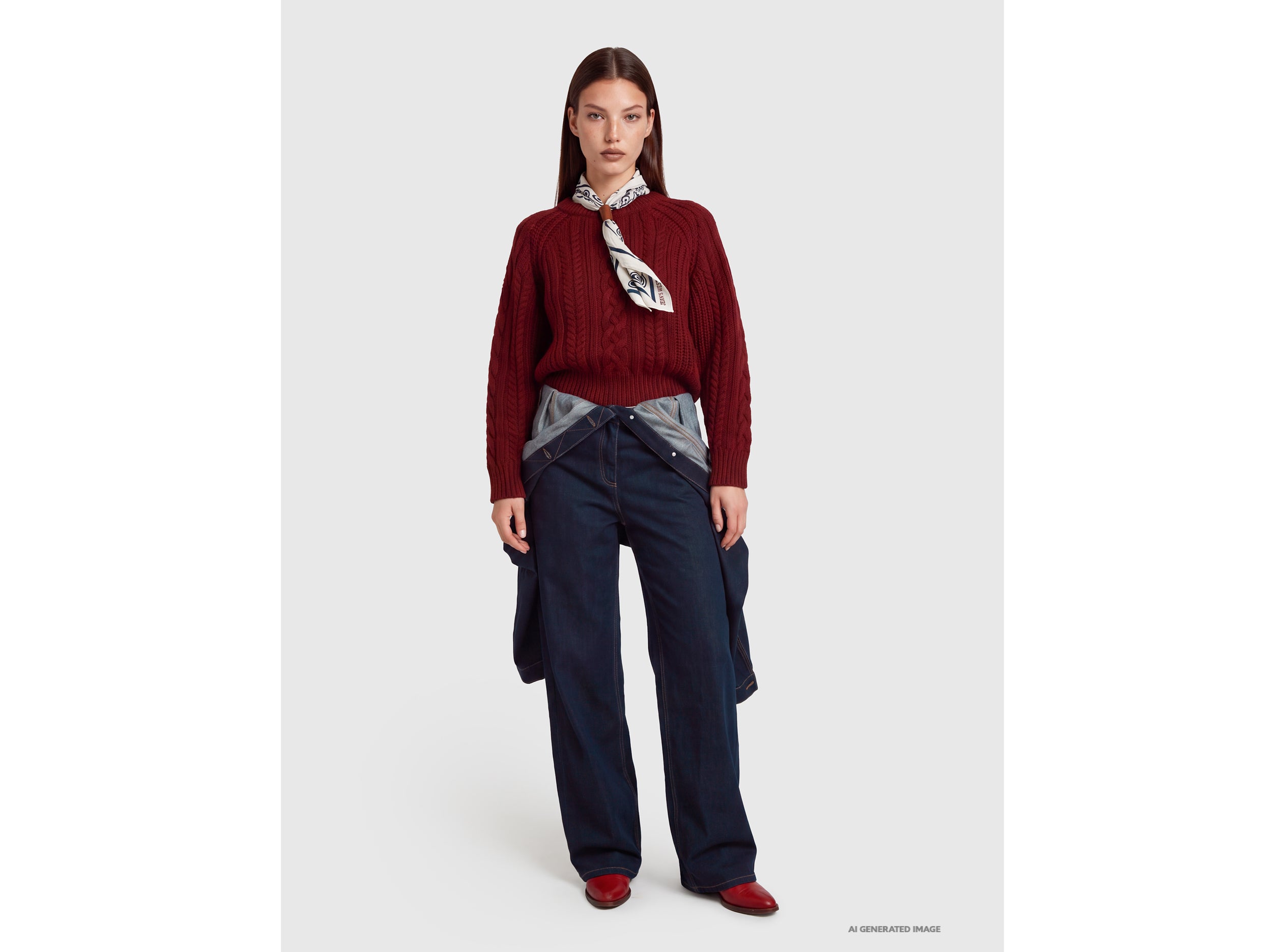 Benetton maglione trecce pura lana taglia M