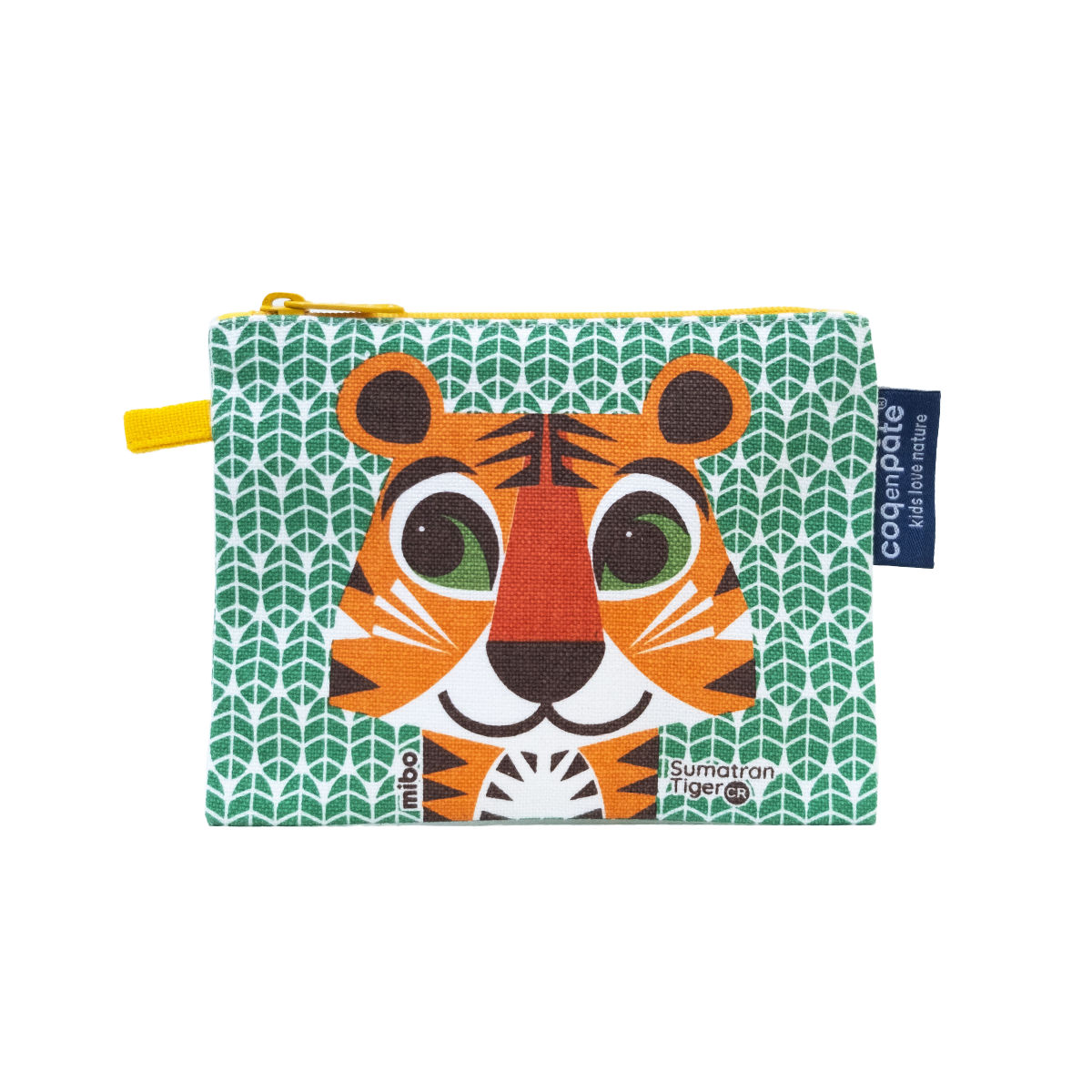 Coq en Pâte portamonete tigre cotone bio 10x13 cm