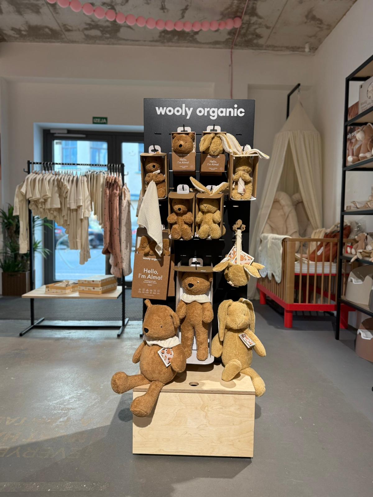 Woolly Organic Wooden Display espositore legno bifacciale