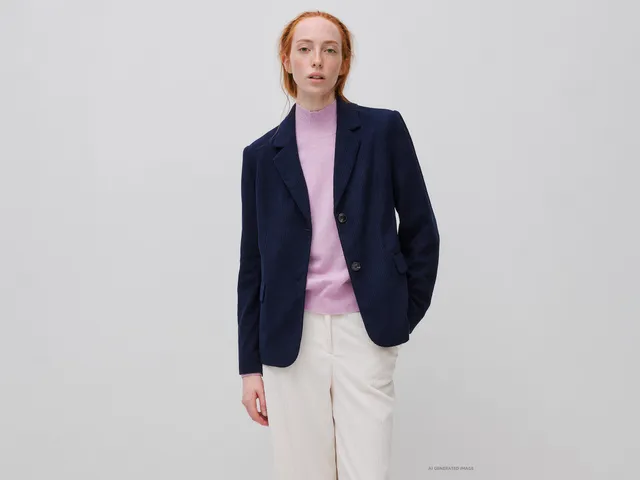 Benetton Corduroy Blazer giacca velluto coste taglia 42