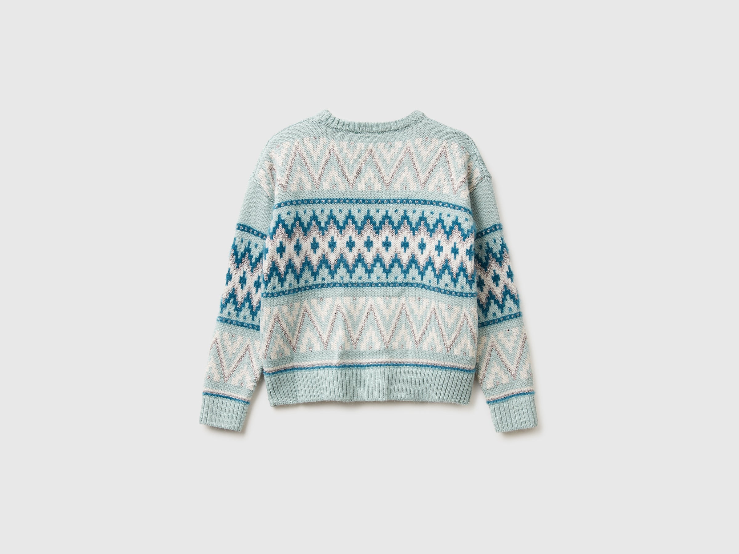 United Colors of Benetton Maglione Jacquard Misto Lana L