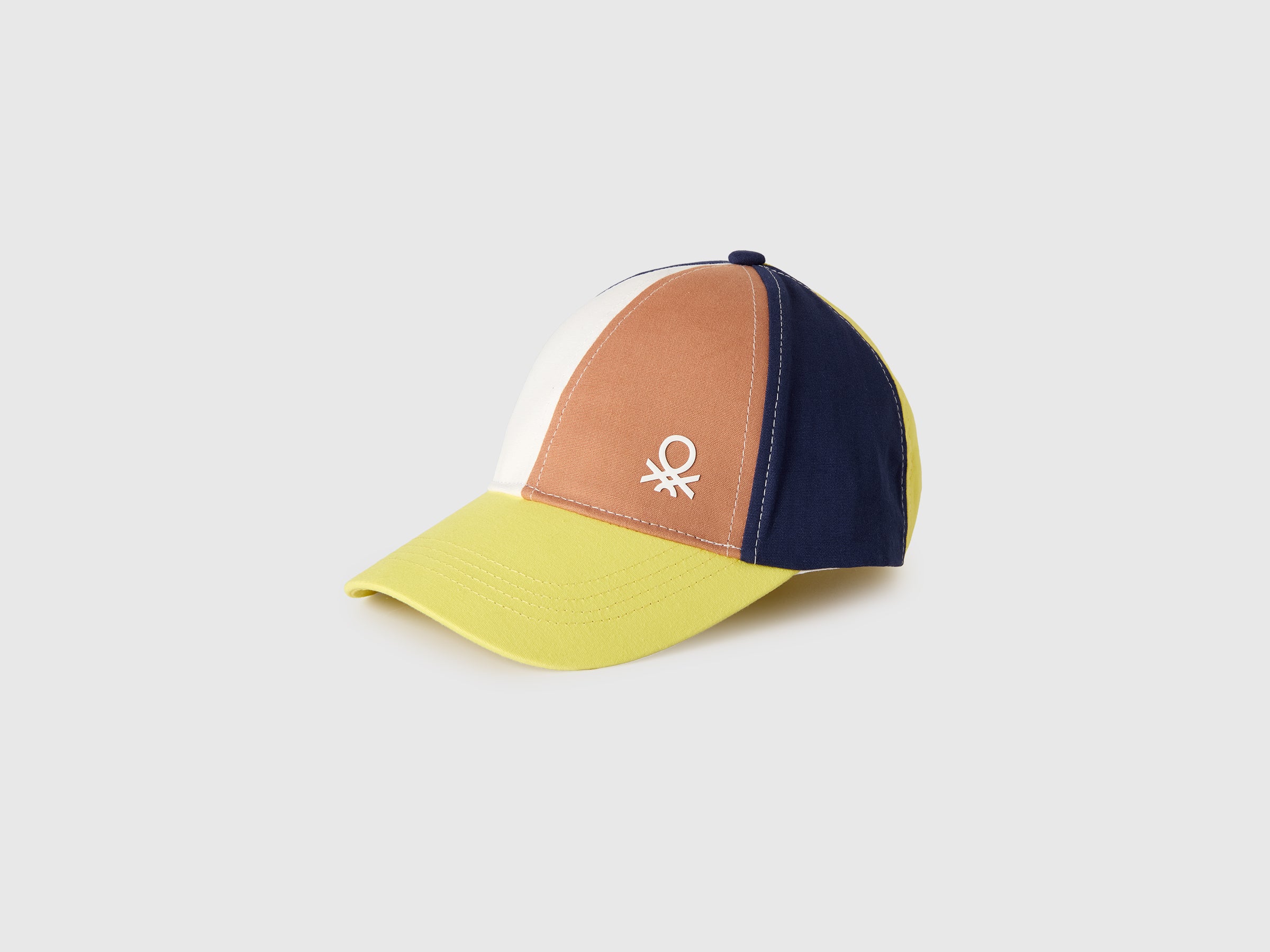 United Colors of Benetton Cappellino cotone bimbo color block logo