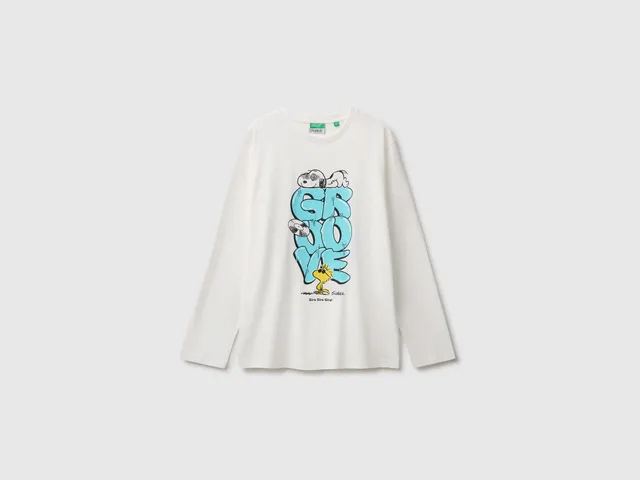 United Colors of Benetton Peanuts t-shirt manica lunga cotone bio