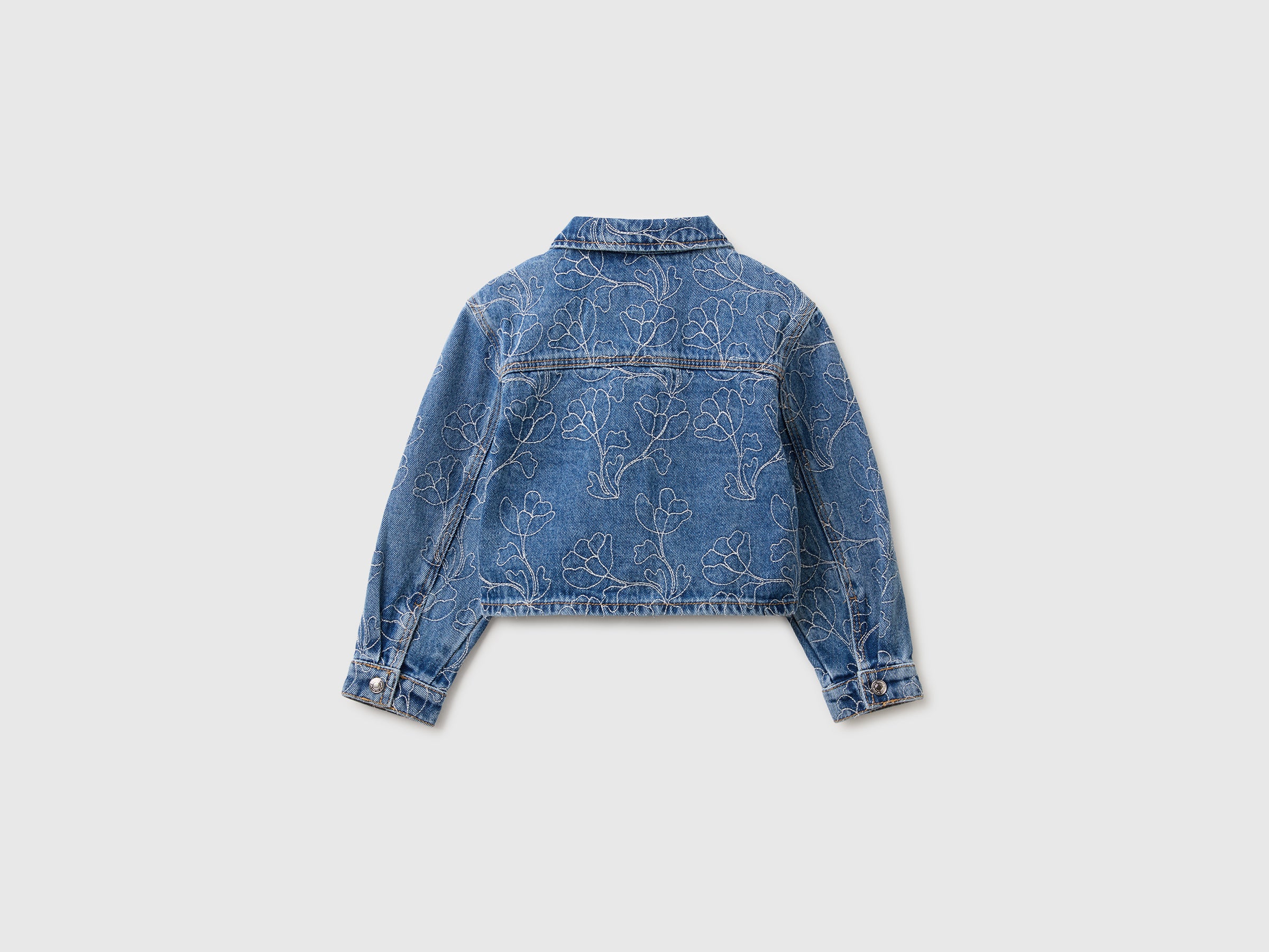 United Colors of Benetton Denim giacca jeans ricamata 104 cotone
