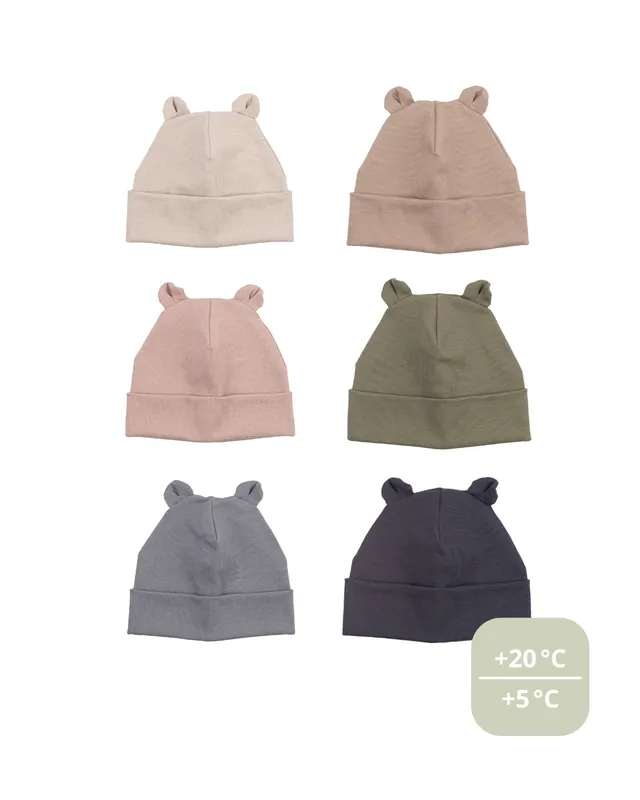 Woolly Organic Beanie Teddy Ears GOTS AW26 berretto cotone