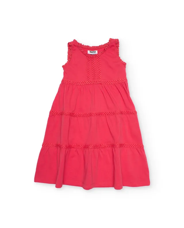 TucTuc Vestiti Vestito bambina maglia pizzo rosso