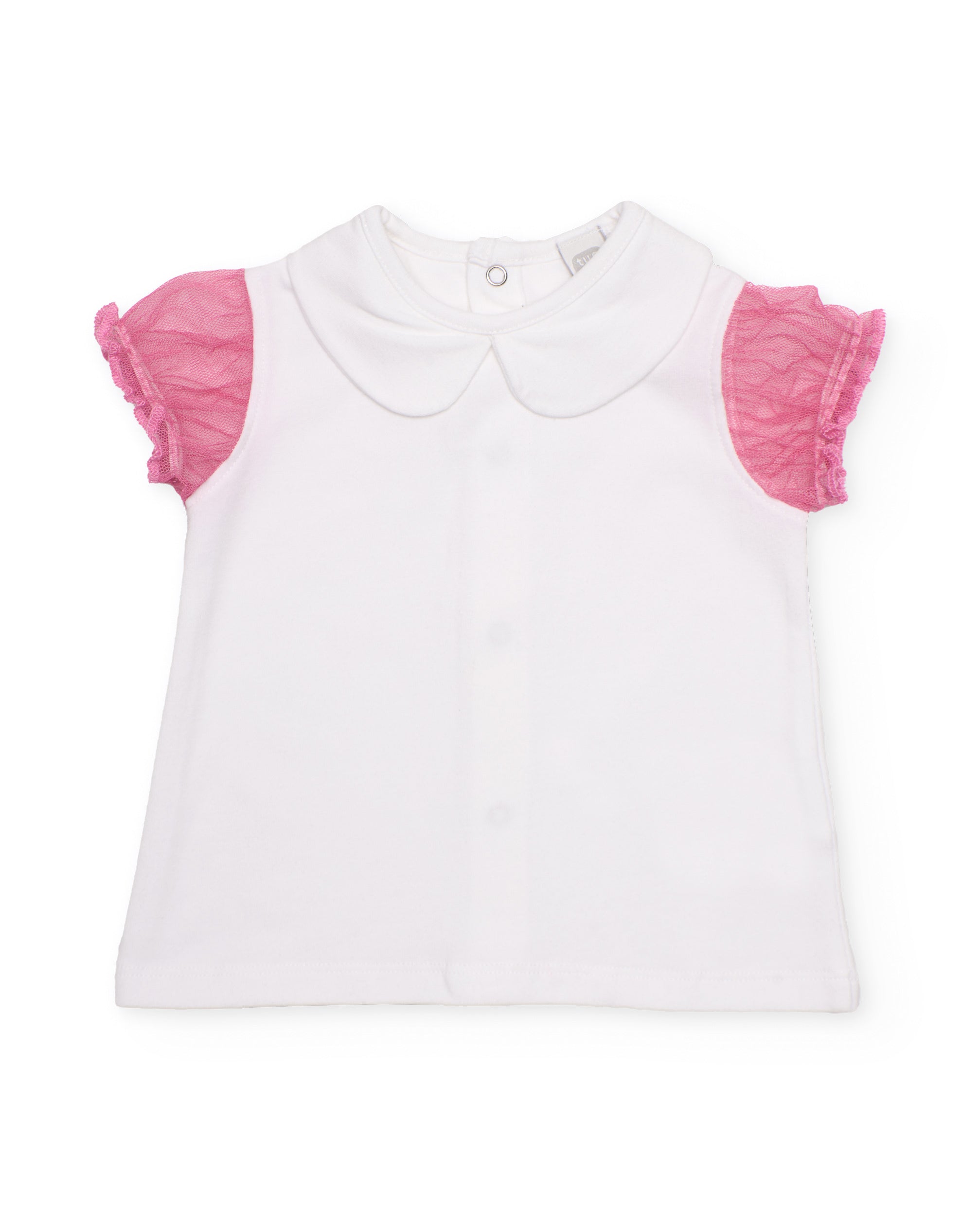 TucTuc Completo neonato rosa 3 pezzi in maglia fiori
