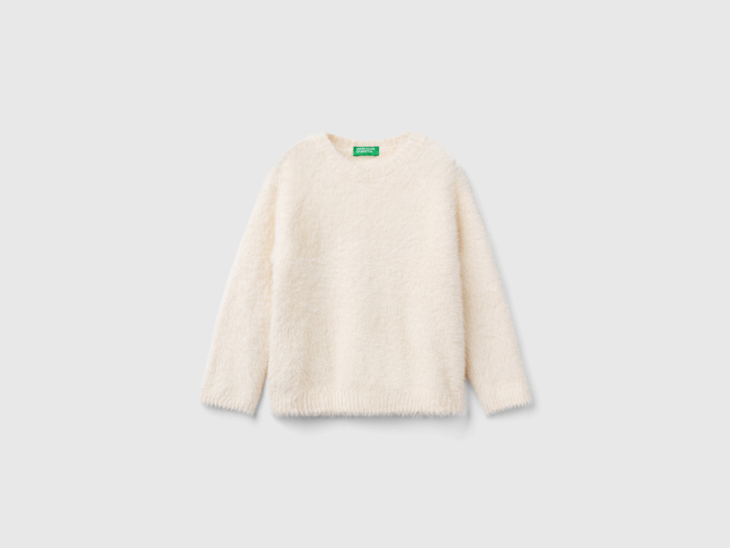 Benetton Furry Yarn Maglione Girocollo Bimbo Taglia 104