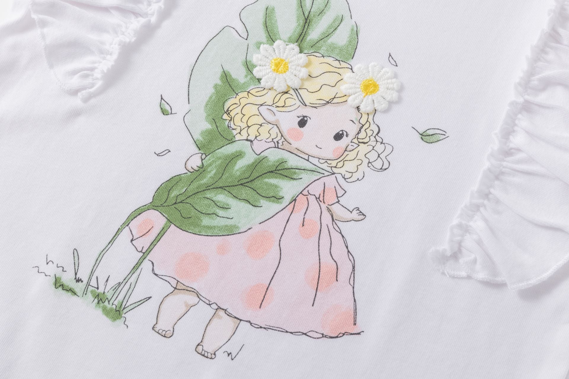 Newness t-shirt volant bambina in cotone 2-6 anni