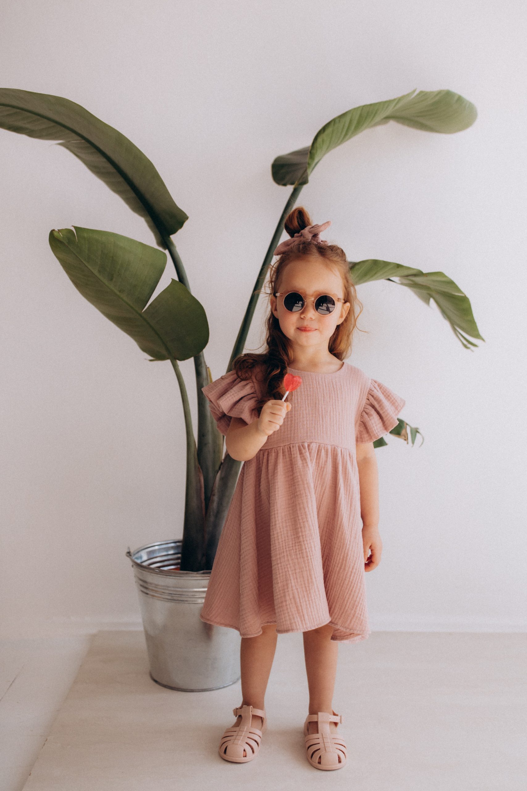 Woolly Organic Muslin Dress vestito bimba ali cotone bio