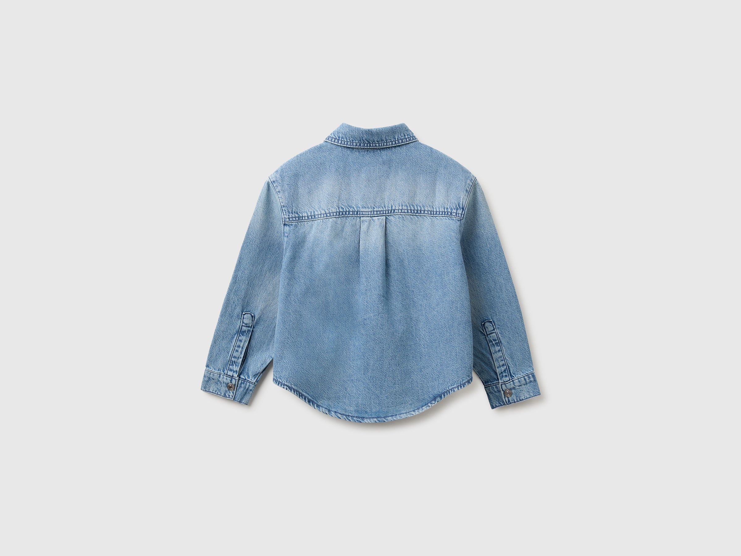 Benetton Camicia denim stelle cotone maniche lunghe