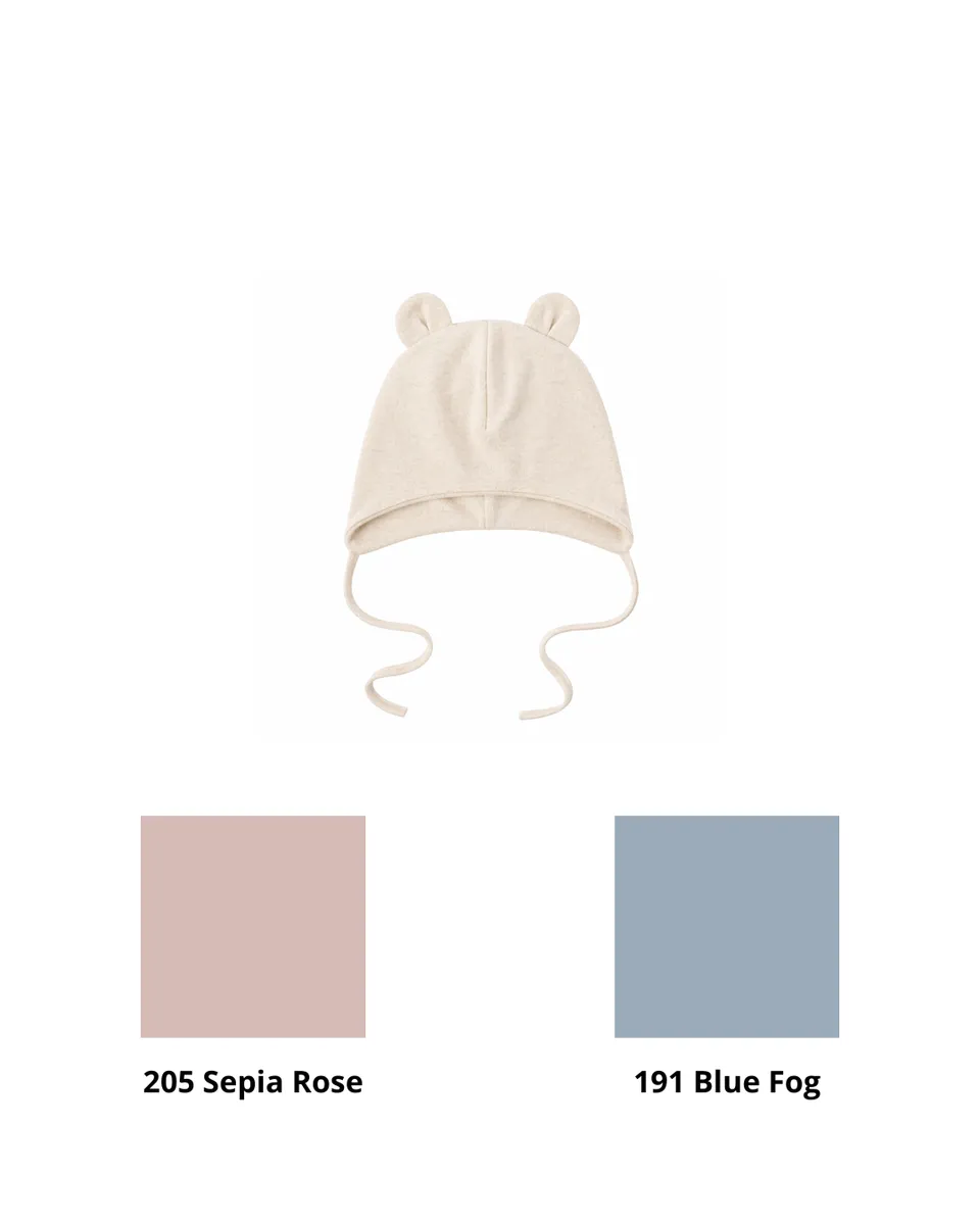 Woolly Organic Hat Cappello Neonato Orecchie Orsetto Lino