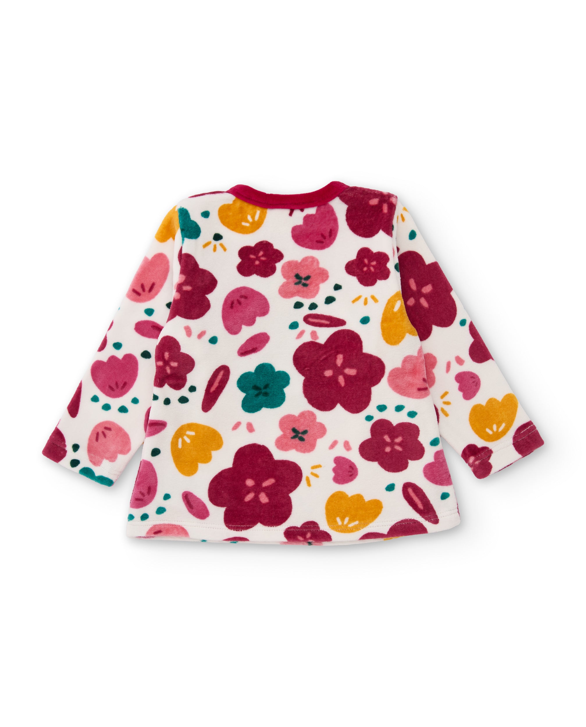 TucTuc Completi neonata bordeaux floreale 2 pezzi