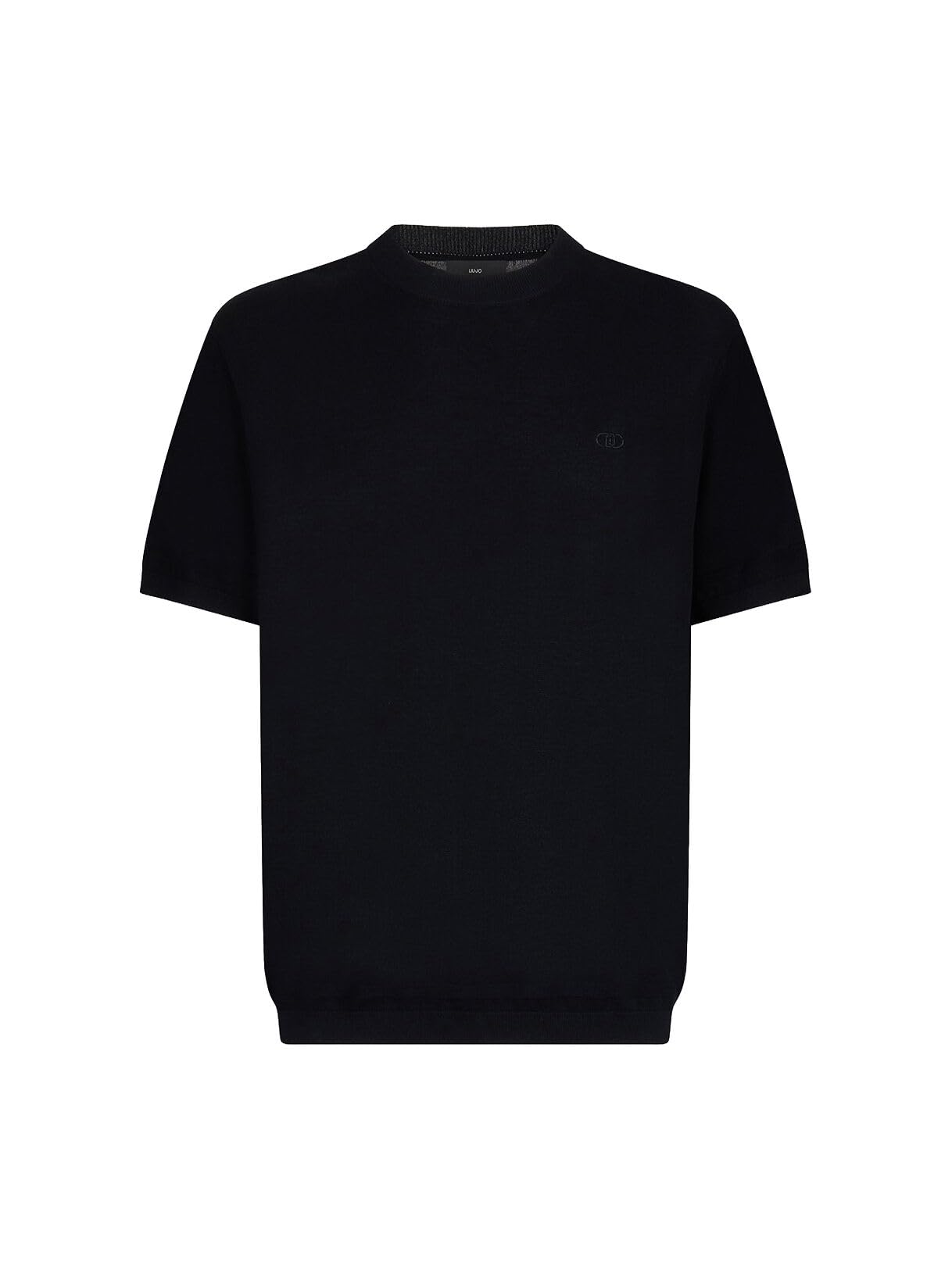 Liu Jo T-Shirt Crepe Cotone Maglietta Taglia L Nera