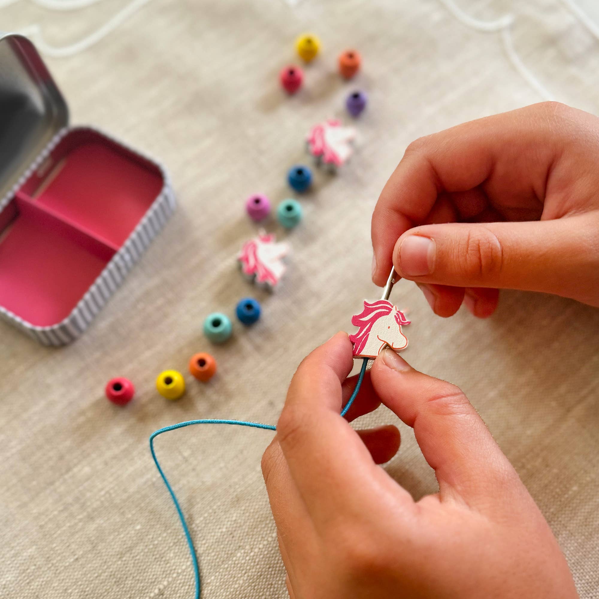 COTTON TWIST Unicorno Mini Kit Braccialetto Legno