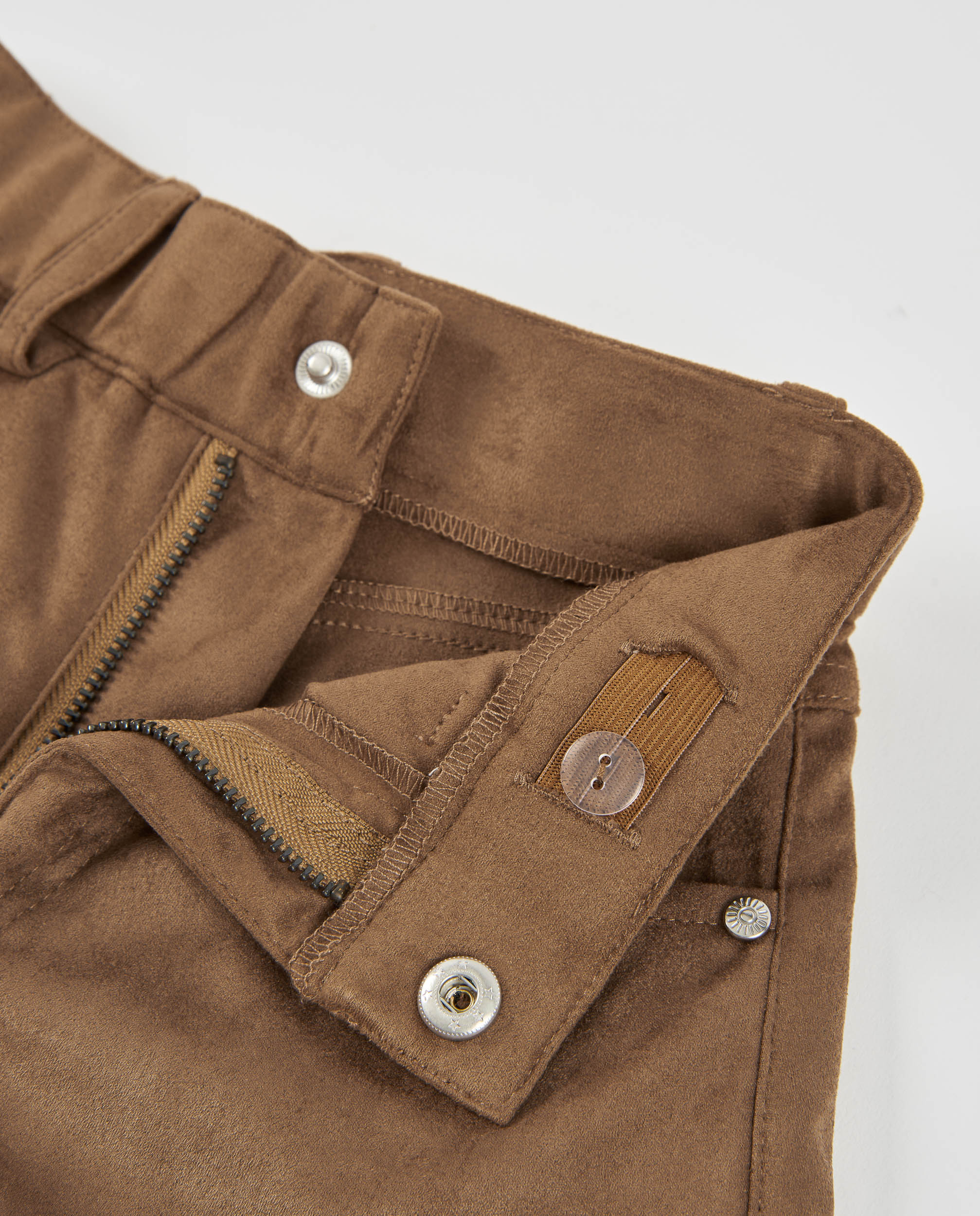 TucTuc Pantaloncini Shorts Camoscio Marrone Bambina