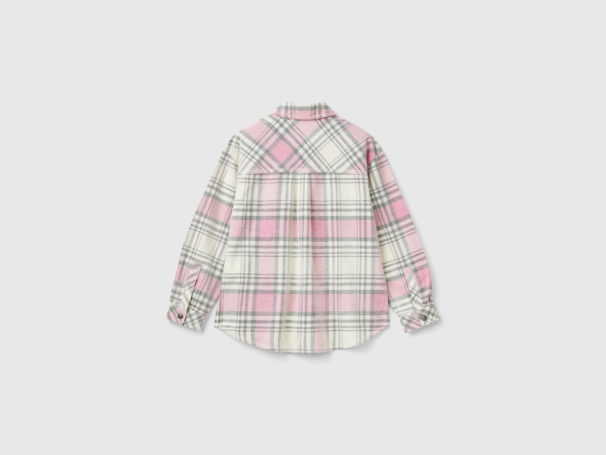 United Colors of Benetton Camicia Velluto Tartan Cotone L