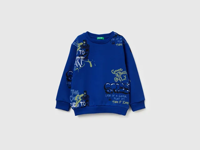 United Colors of Benetton felpa regular con stampa 104 cotone