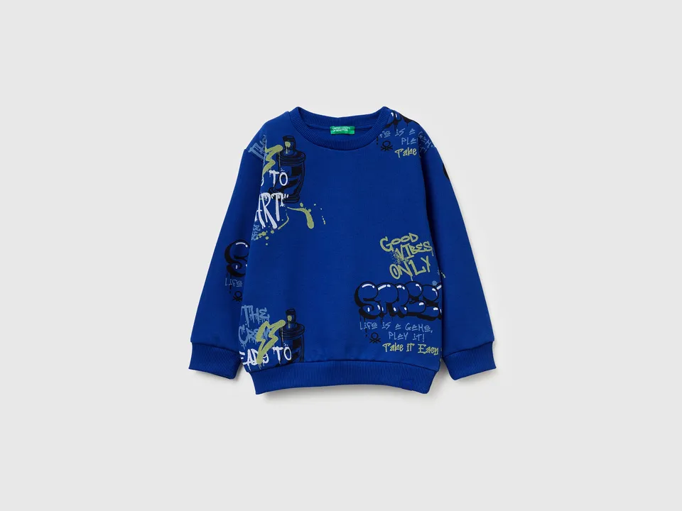 United Colors of Benetton felpa regular con stampa 104 cotone