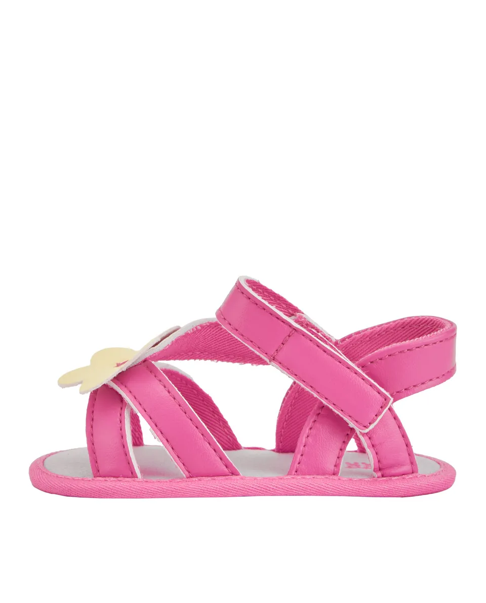 TucTuc Calzature Sandali Neonato Rosa Velcro Fiore
