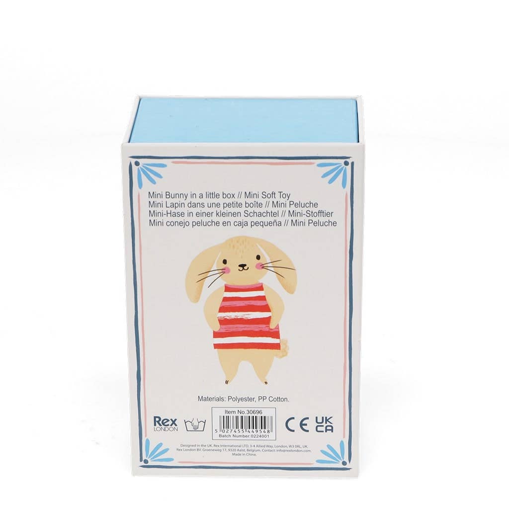Rex London mini peluche coniglietto con copertina 11,5 cm