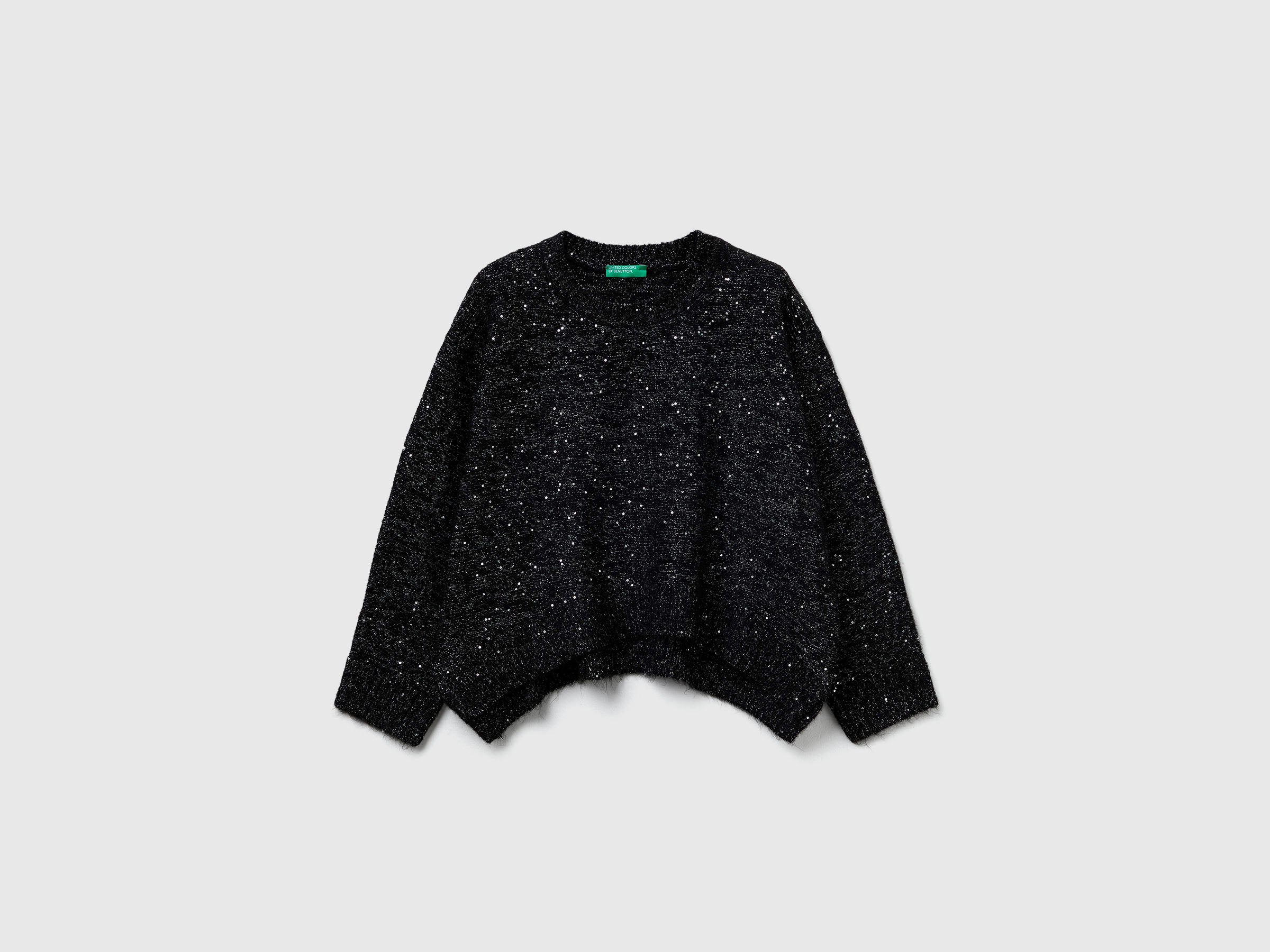 United Colors of Benetton Sweater maglione lana lurex girocollo